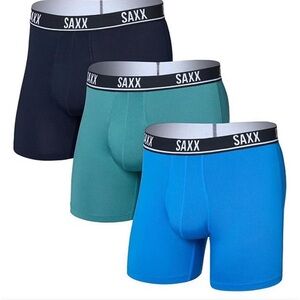 NEW SAXX Essential Performance Mesh 6" Boxer Briefs 3-Pack SIZE: L